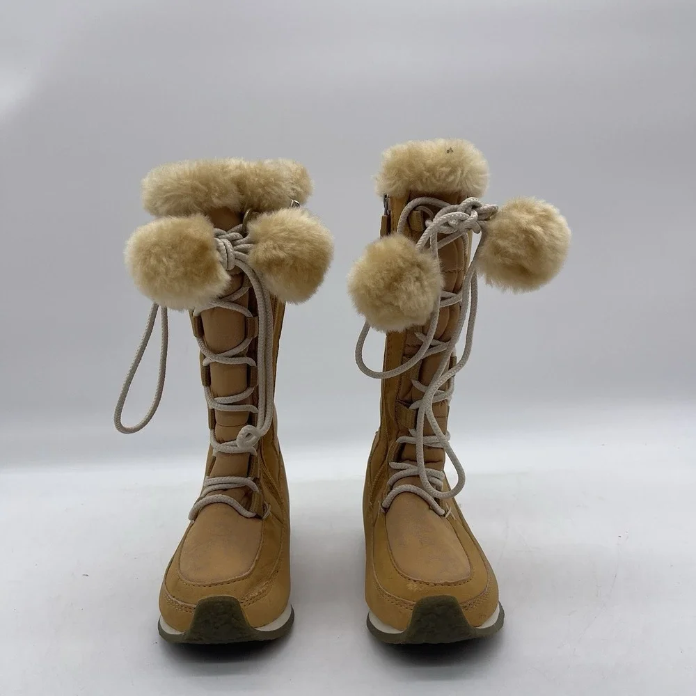 Timberland Nordic Groove Wheat 36871 Toddler Size T7 Winter Boots Lace and Zip